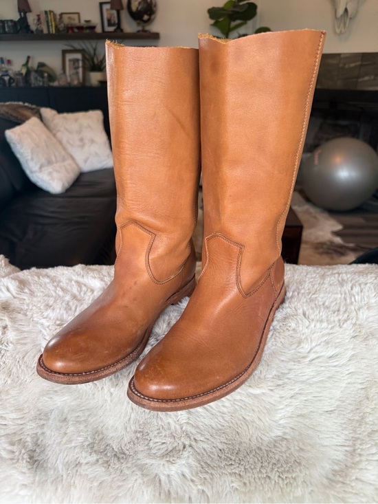 Dolce Vita Shoes - Dolce Vita Cognac Leather Mid-Calf Heeled Boots
